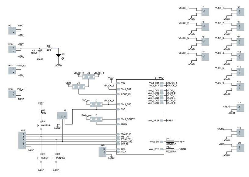 Schematic - STMicroelectronics STEVAL-PMIC1K1 Evaluation Board